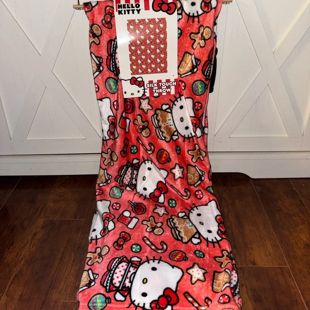 Hello Kitty Holiday Gingerbread Throw Blanket